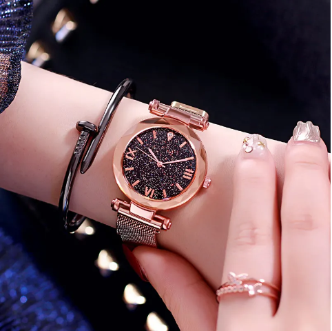 LUXURY WOMEN MAGNETIC STRAP WATCH